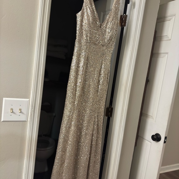 Crystal Doll Dresses & Skirts - Crystal Doll Gold Sequin NYE/prom/ wedding Dress